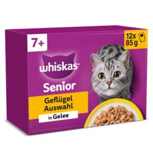 Whiskas Multipack 7+ Geflügel Auswahl in Gelee 12 x 85g