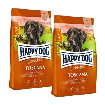 HAPPY DOG Sensible Trockenfutter Hund Adult, Toscana 2x12.5 kg