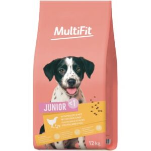 MultiFit Trockenfutter Hund Junior, mit Geflügel & Reis 12 kg