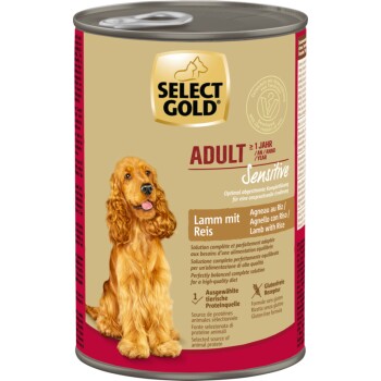 SELECT GOLD Nassfutter Hund Sensitive Adult Lamm mit Reis 24x400 g