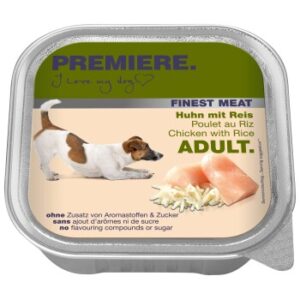 PREMIERE Finest Meat Nassfutter Hund Adult, Huhn und Reis 10x150 g