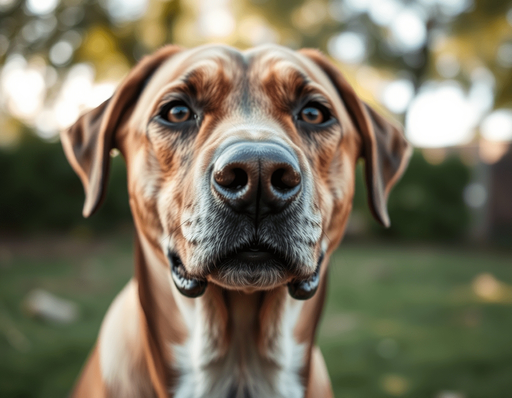 gesunder Hund mit glänzendem Fell